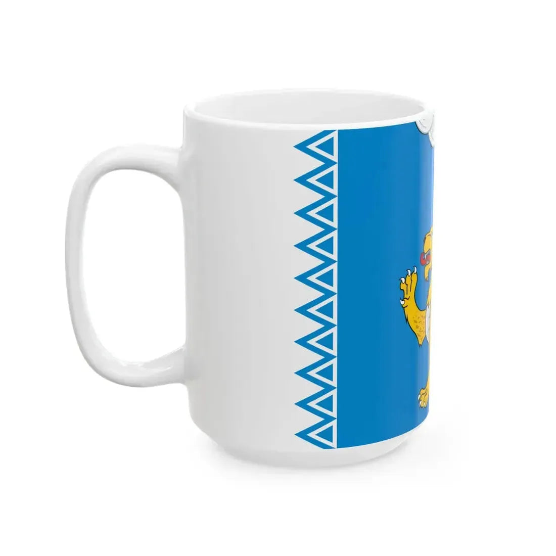 Flag of Pskov Oblast (Russia) White Coffee Mug - Go Mug Yourself