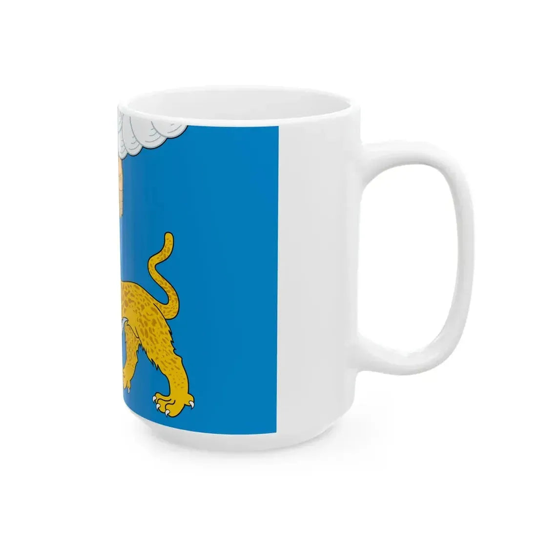 Flag of Pskov Oblast (Russia) White Coffee Mug - Go Mug Yourself