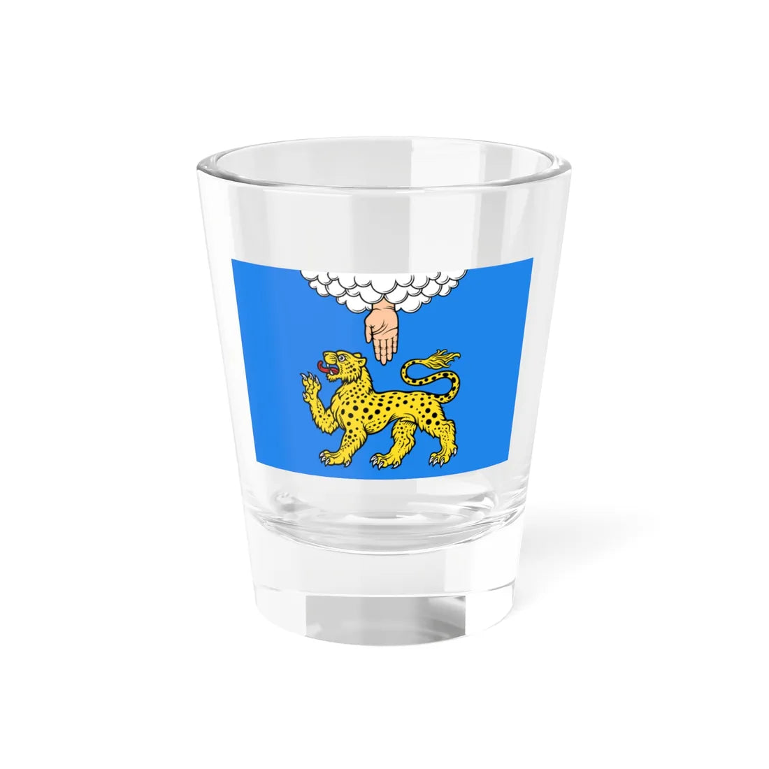 Flag of Pskov Pskov oblast (Russia) Shot Glass 1.5oz 1.5oz - Go Mug Yourself