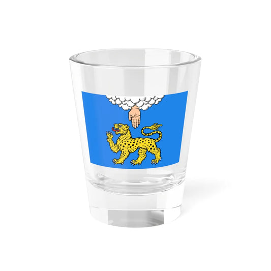 Flag of Pskov Pskov oblast (Russia) Shot Glass 1.5oz 1.5oz - Go Mug Yourself