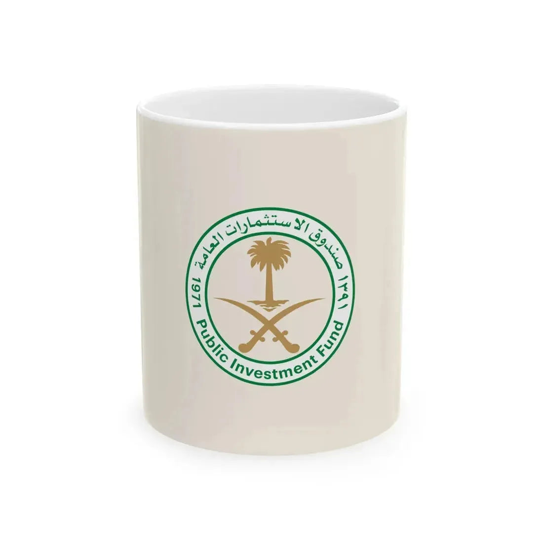 Flag of Public Investment Fund (Saudi Arabia) White Coffee Mug 11oz - Go Mug Yourself