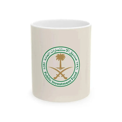 Flag of Public Investment Fund (Saudi Arabia) White Coffee Mug 11oz - Go Mug Yourself