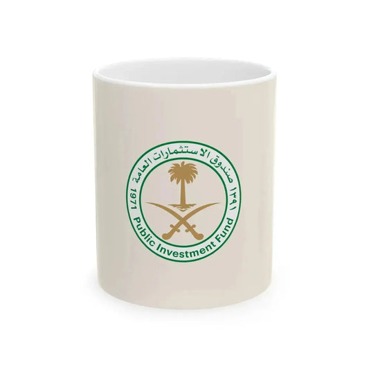 Flag of Public Investment Fund (Saudi Arabia) White Coffee Mug 11oz - Go Mug Yourself