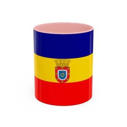 Flag of Pudahuel Chile - Accent Coffee Mug 11oz Pink - Go Mug Yourself