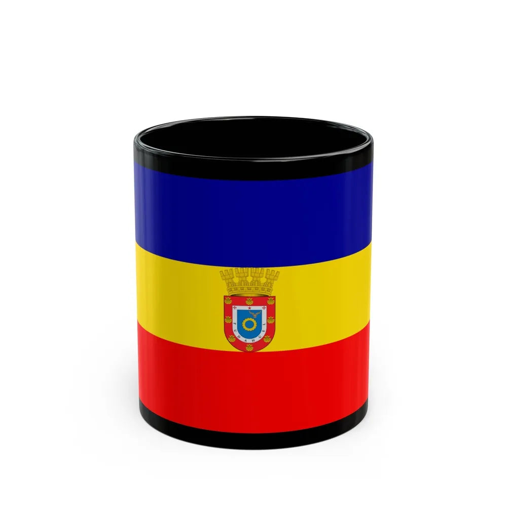 Flag of Pudahuel Chile - Black Coffee Mug-11oz-Go Mug Yourself