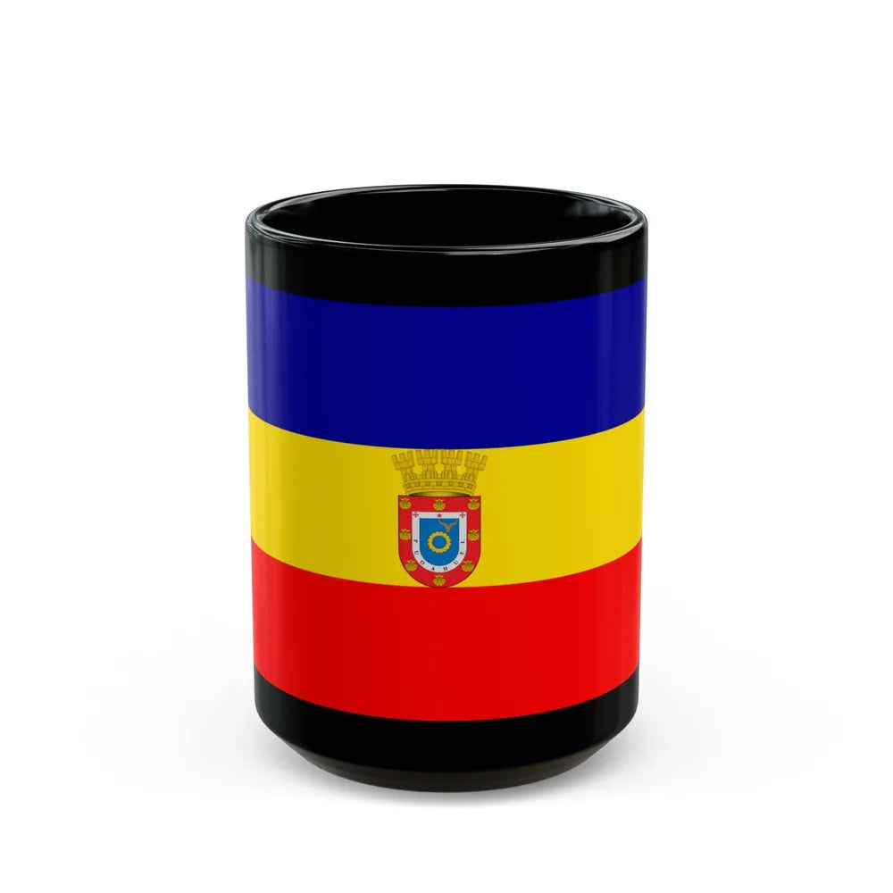 Flag of Pudahuel Chile - Black Coffee Mug-15oz-Go Mug Yourself