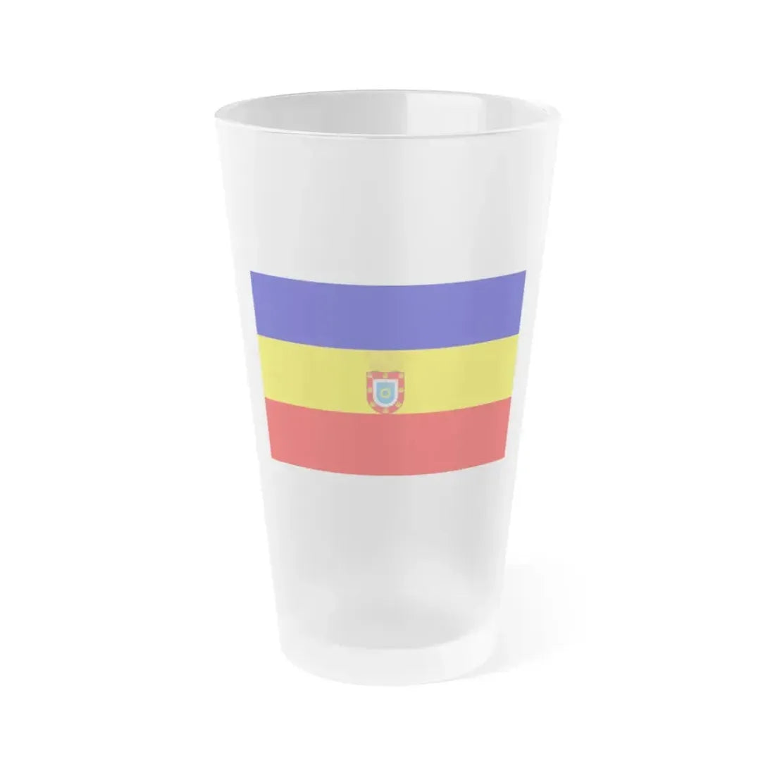 Flag of Pudahuel Chile - Frosted Pint Glass 16oz 16oz Frosted - Go Mug Yourself