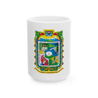 Flag of Puebla (Mexico) White Coffee Mug 15oz - Go Mug Yourself