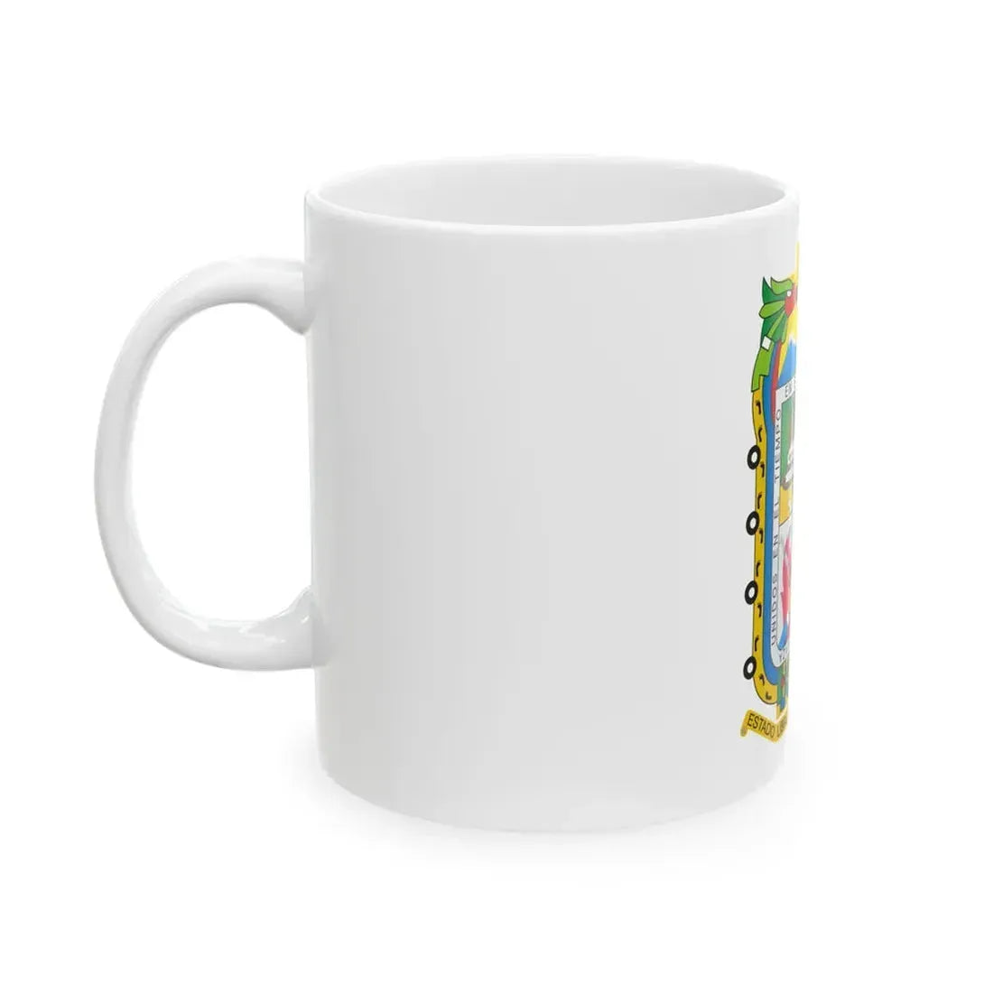 Flag of Puebla (Mexico) White Coffee Mug - Go Mug Yourself