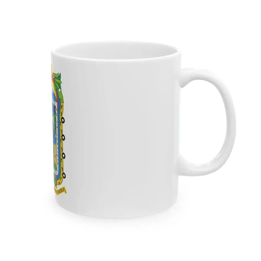 Flag of Puebla (Mexico) White Coffee Mug - Go Mug Yourself