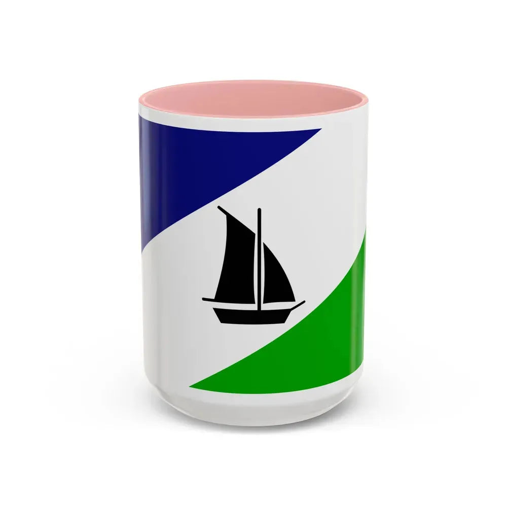Flag of Puerto Montt Chile - Accent Coffee Mug 15oz Pink - Go Mug Yourself