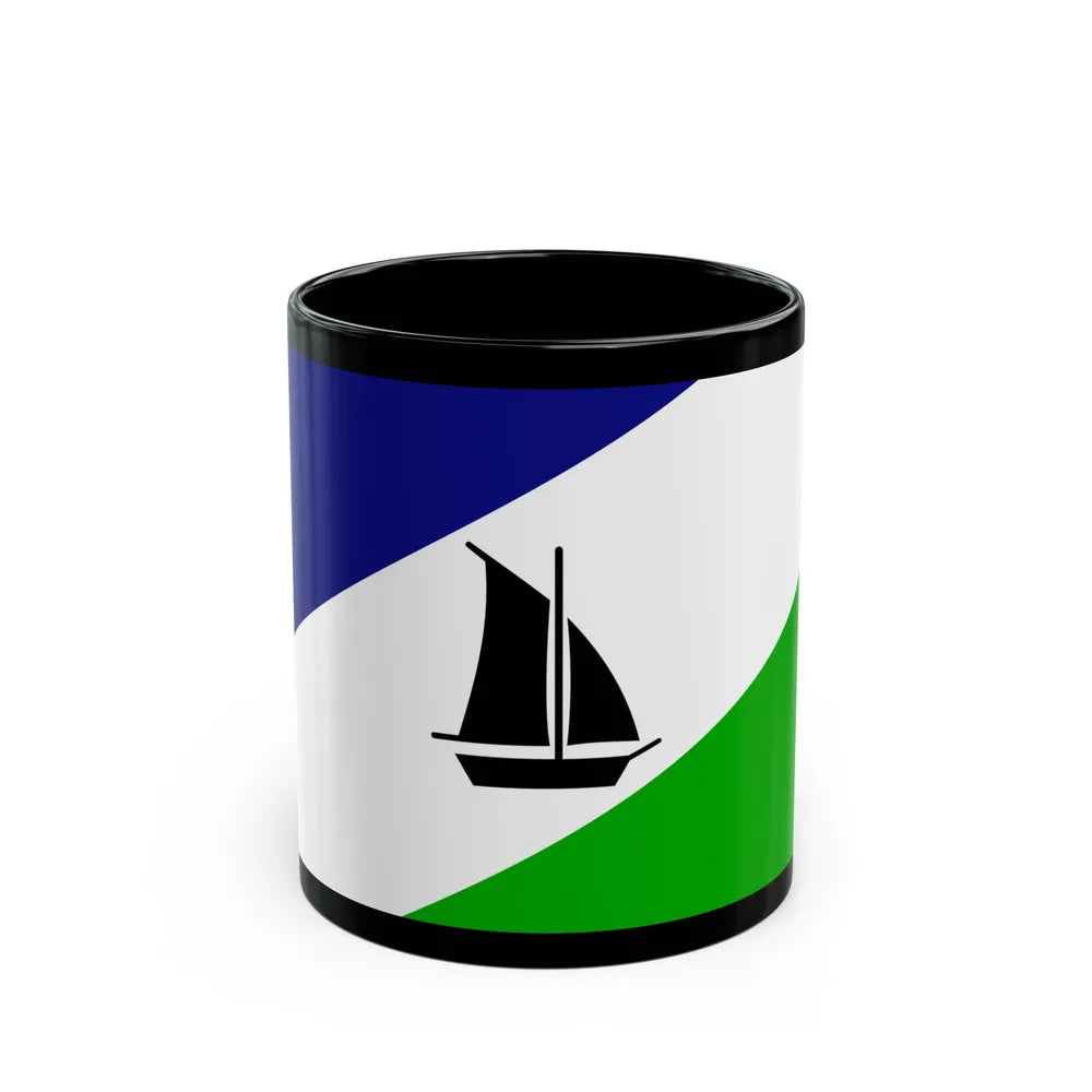 Flag of Puerto Montt Chile - Black Coffee Mug-11oz-Go Mug Yourself