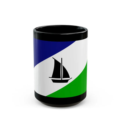 Flag of Puerto Montt Chile - Black Coffee Mug-15oz-Go Mug Yourself