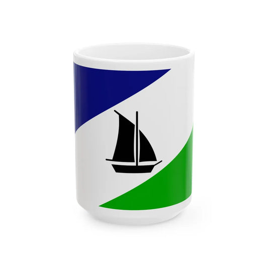 Flag of Puerto Montt Chile - White Coffee Mug-15oz-Go Mug Yourself