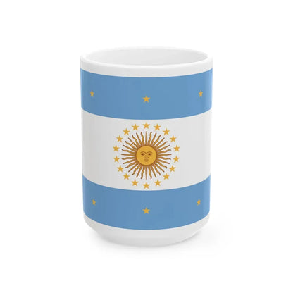 Flag of Pueyrredon (Argentina) White Coffee Mug 15oz - Go Mug Yourself