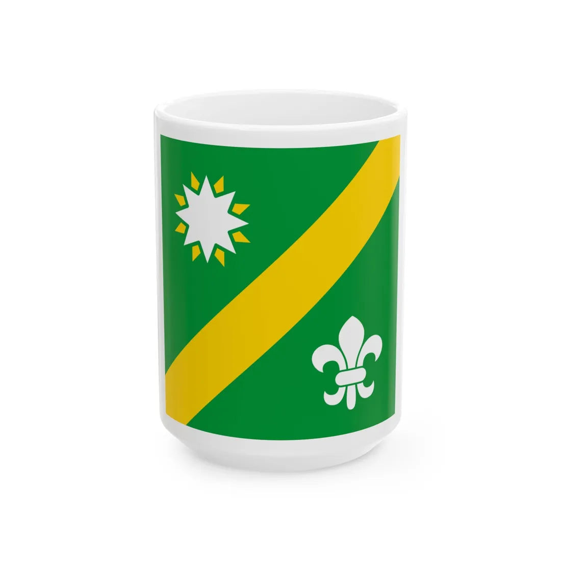 Flag of Pukhova (Ukraine) White Coffee Mug 15oz - Go Mug Yourself