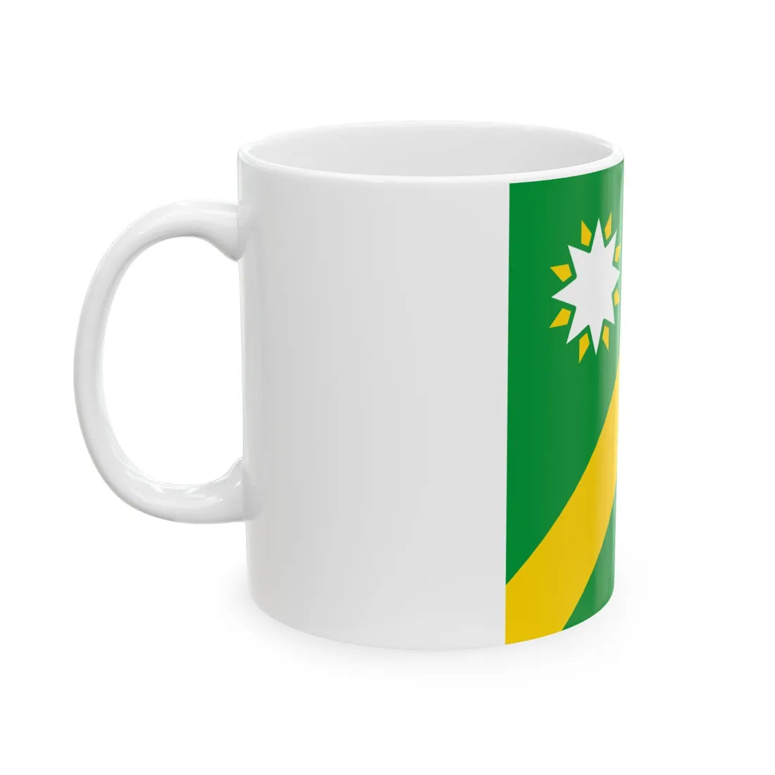 Flag of Pukhova (Ukraine) White Coffee Mug - Go Mug Yourself