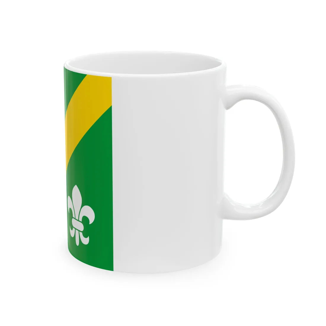 Flag of Pukhova (Ukraine) White Coffee Mug - Go Mug Yourself