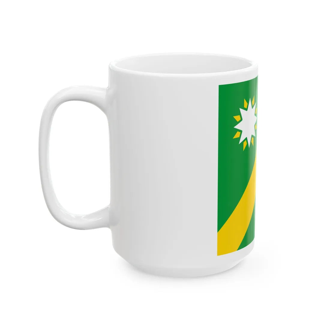 Flag of Pukhova (Ukraine) White Coffee Mug - Go Mug Yourself