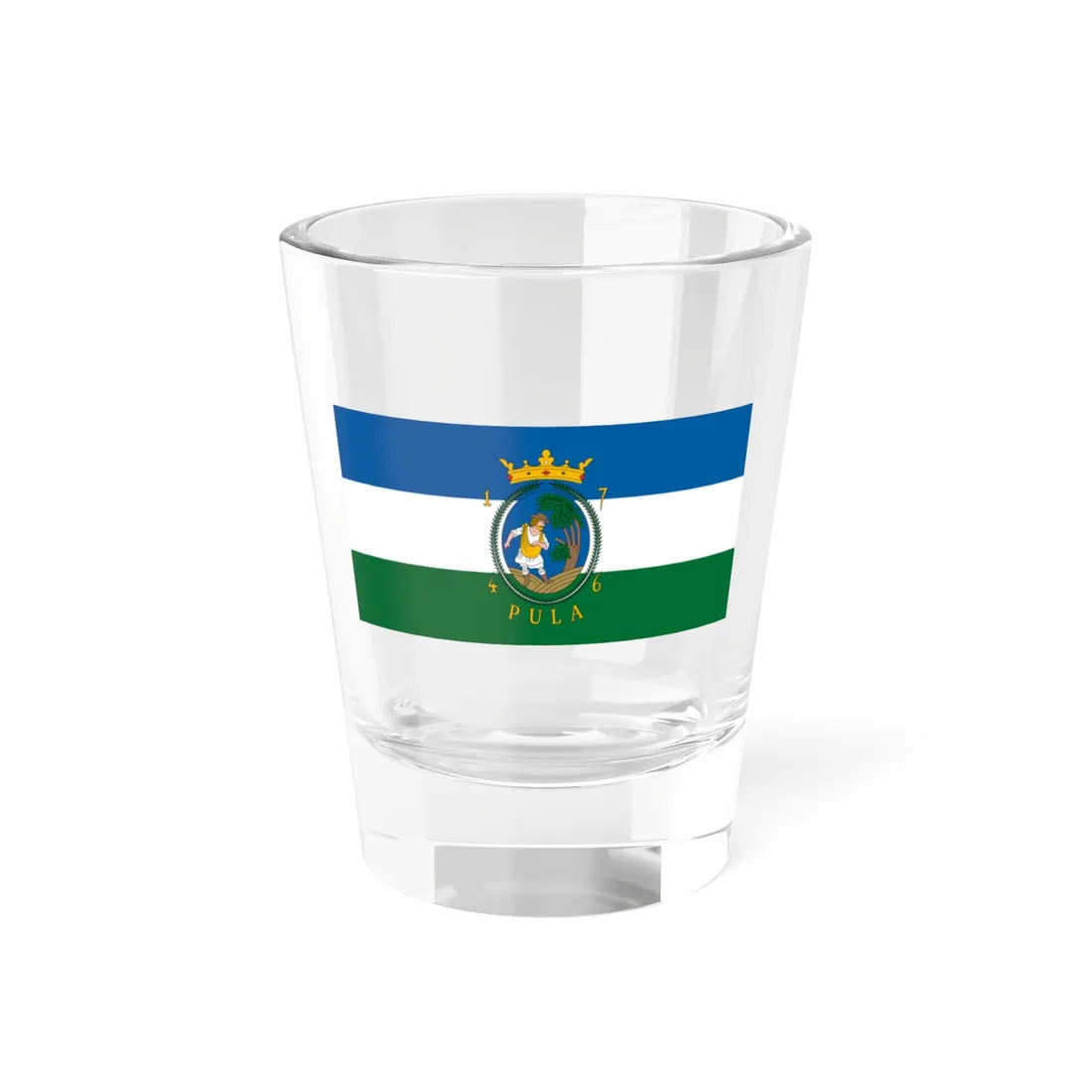 Flag of Pula Hungary (Hungary) Shot Glass 1.5oz 1.5oz - Go Mug Yourself