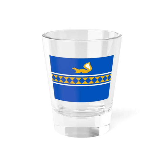 Flag of Purovsky rayon Yamal Nenetsia (Russia) Shot Glass 1.5oz 1.5oz - Go Mug Yourself