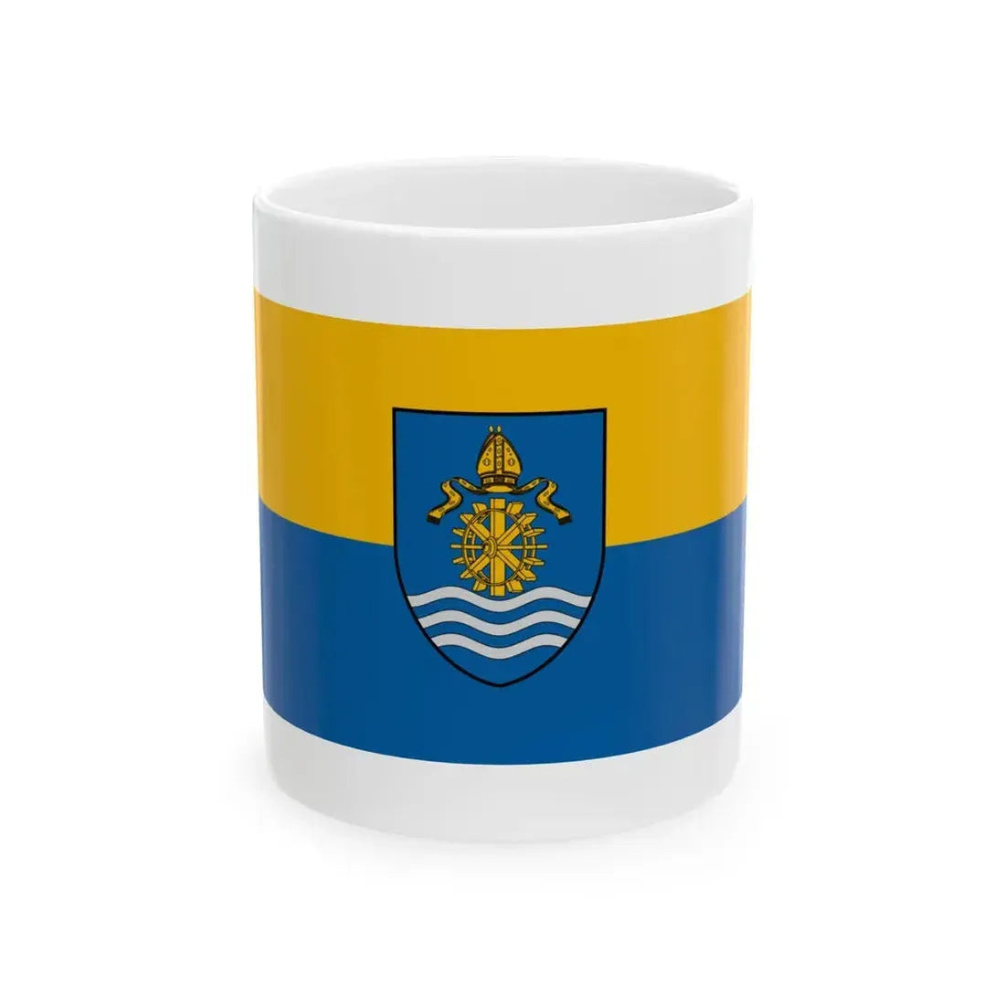 Flag of Puspokmolnari (Hungary) White Coffee Mug 11oz - Go Mug Yourself