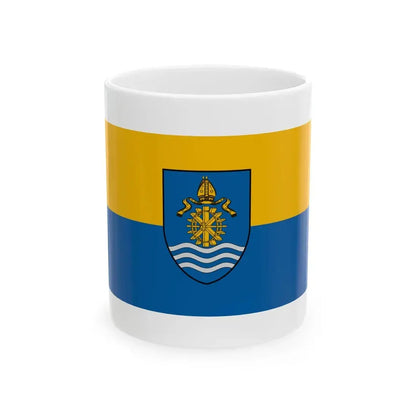 Flag of Puspokmolnari (Hungary) White Coffee Mug 11oz - Go Mug Yourself