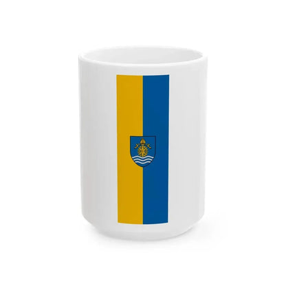Flag of Puspokmolnari vertical (Hungary) White Coffee Mug 15oz - Go Mug Yourself