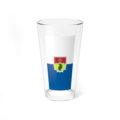 Flag of Puspokszilagy vertical (Hungary) Pint Glass 16oz 16oz - Go Mug Yourself