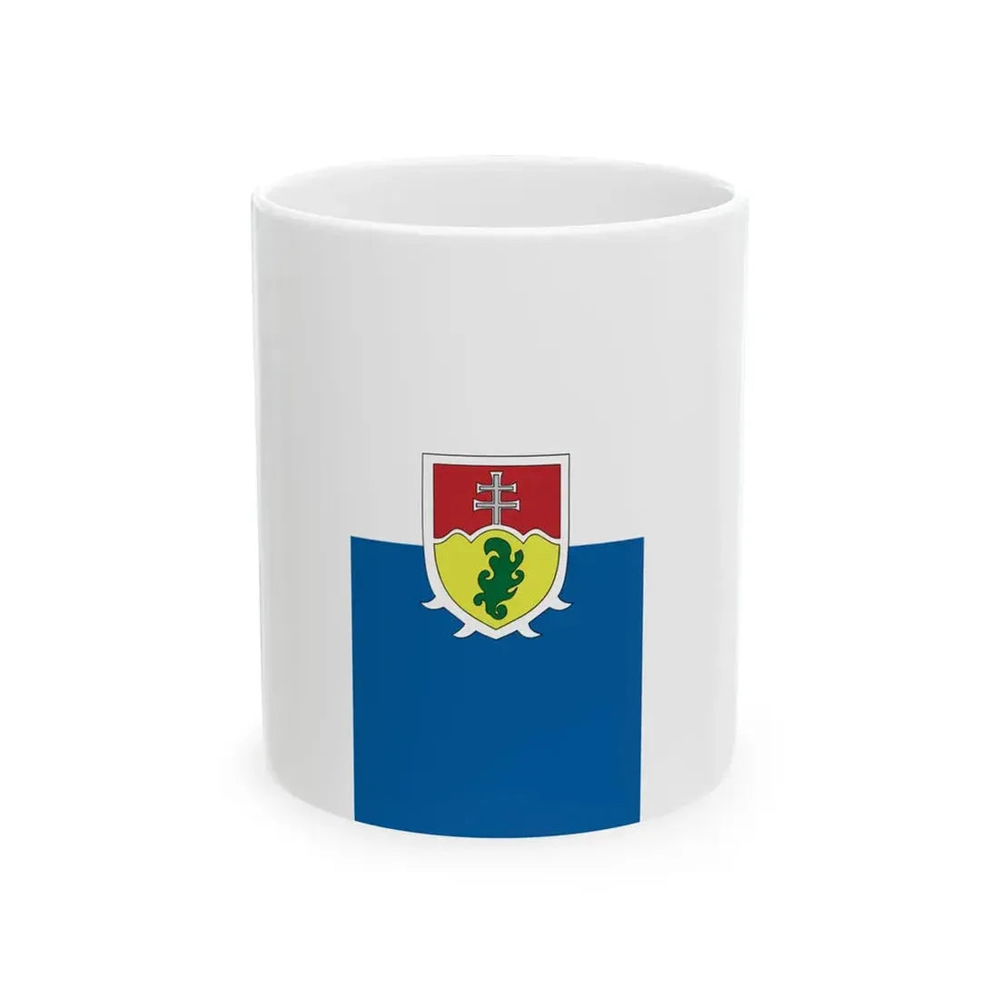 Flag of Puspokszilagy vertical (Hungary) White Coffee Mug 11oz - Go Mug Yourself