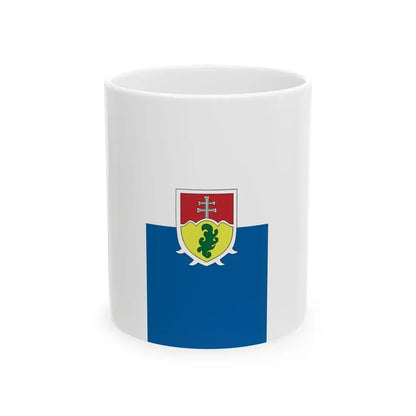 Flag of Puspokszilagy vertical (Hungary) White Coffee Mug 11oz - Go Mug Yourself