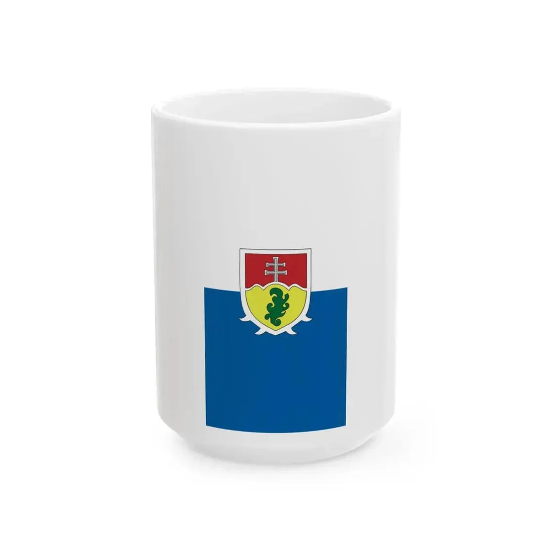 Flag of Puspokszilagy vertical (Hungary) White Coffee Mug 15oz - Go Mug Yourself