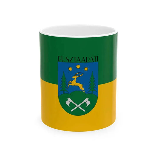 Flag of Pusztaapati (Hungary) White Coffee Mug 11oz - Go Mug Yourself