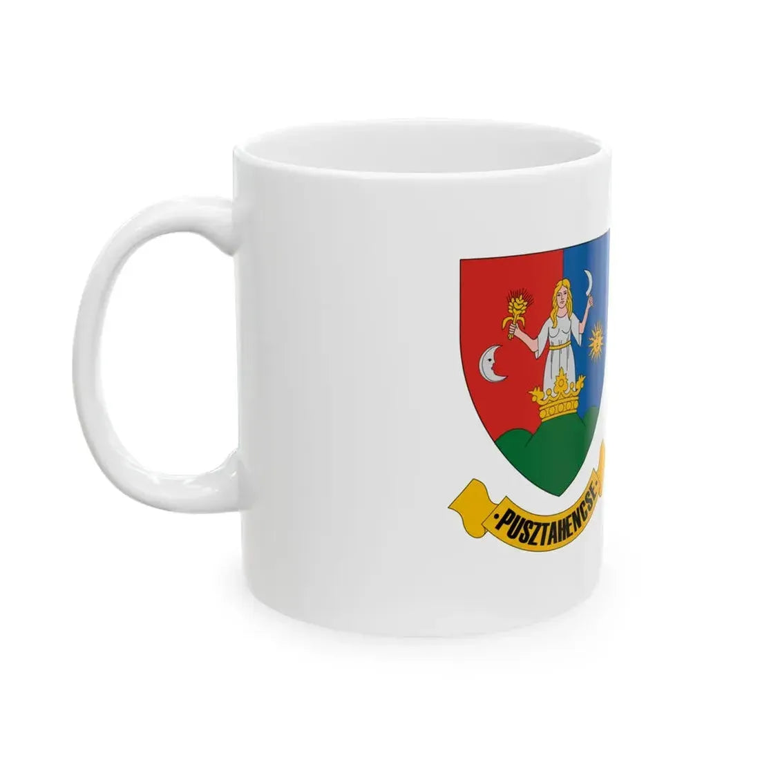 Flag of Pusztahencse (Hungary) White Coffee Mug - Go Mug Yourself