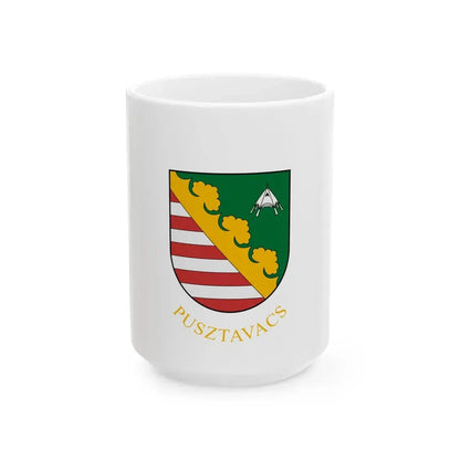 Flag of Pusztavacs (Hungary) White Coffee Mug 15oz - Go Mug Yourself