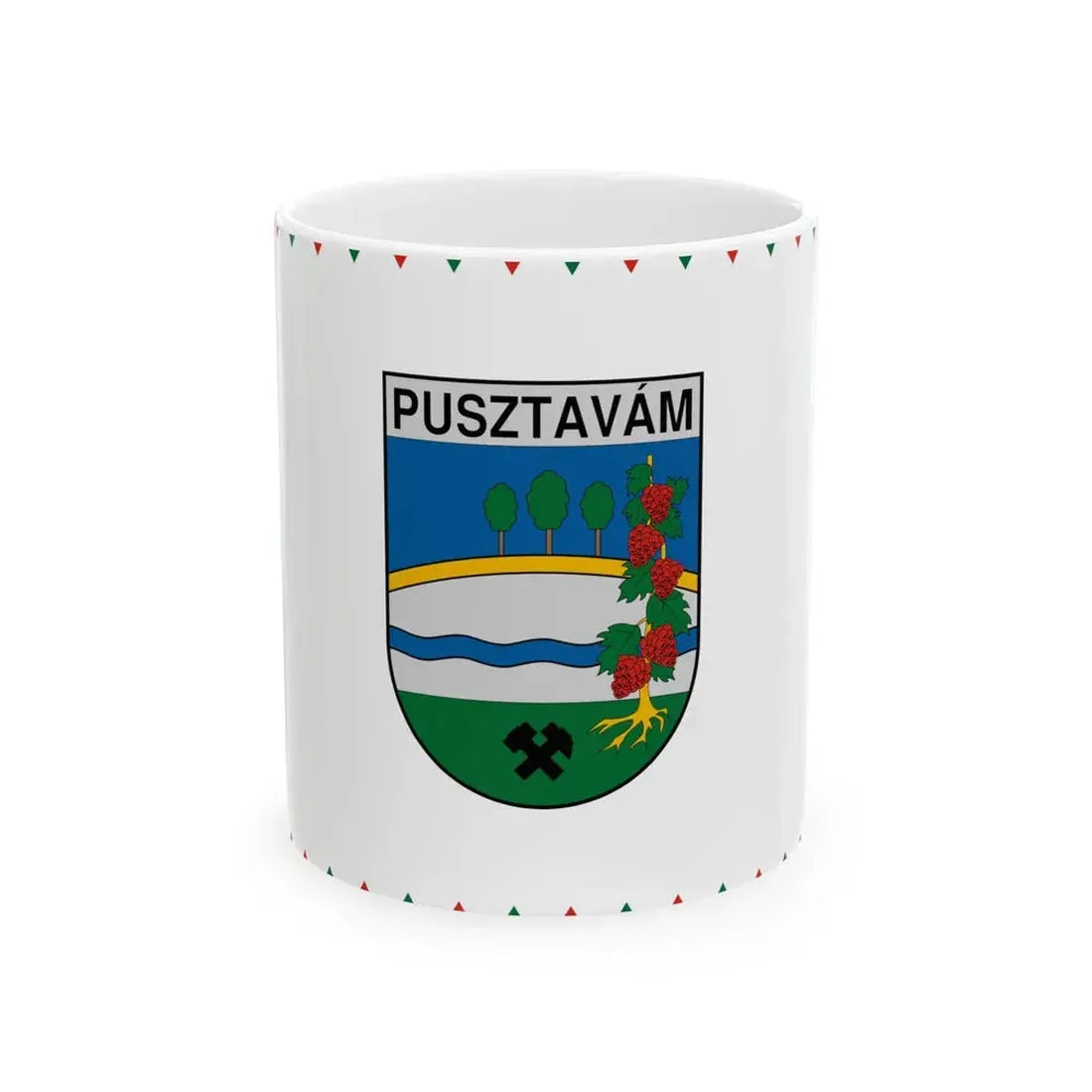 Flag of Pusztavam (Hungary) White Coffee Mug 11oz - Go Mug Yourself