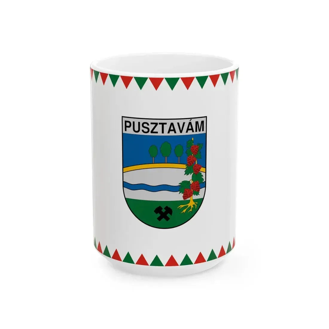 Flag of Pusztavam (Hungary) White Coffee Mug 15oz - Go Mug Yourself