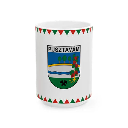 Flag of Pusztavam (Hungary) White Coffee Mug 15oz - Go Mug Yourself