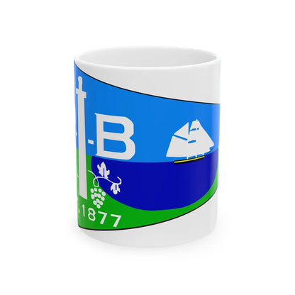 Flag of Put-in-Bay Ohio (United States) White Coffee Mug 11oz - Go Mug Yourself