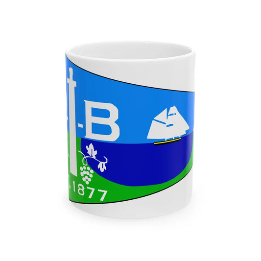 Flag of Put-in-Bay Ohio (United States) White Coffee Mug 11oz - Go Mug Yourself