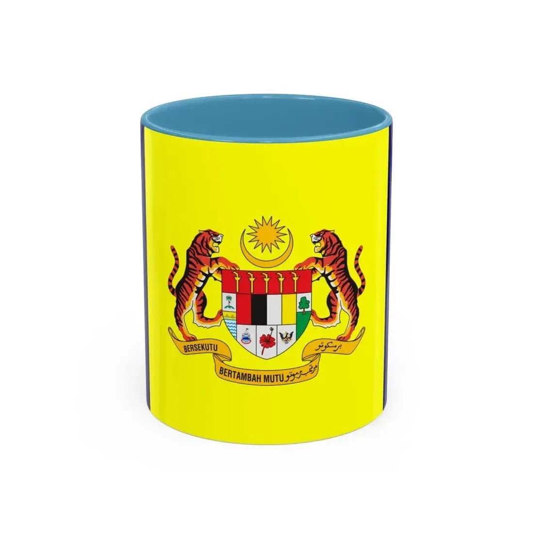 Flag of Putrajaya Malaysia - Accent Coffee Mug 11oz Light Blue - Go Mug Yourself