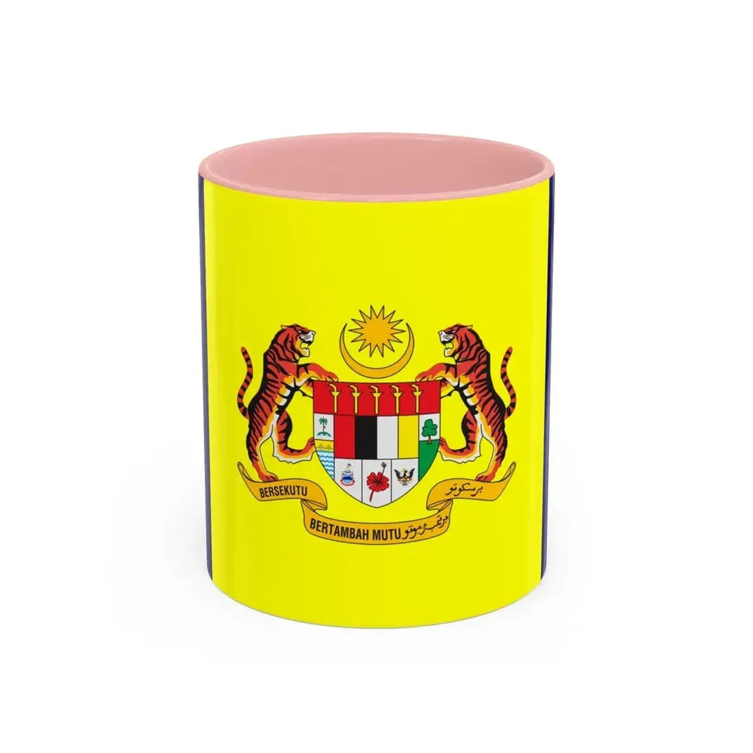 Flag of Putrajaya Malaysia - Accent Coffee Mug 11oz Pink - Go Mug Yourself