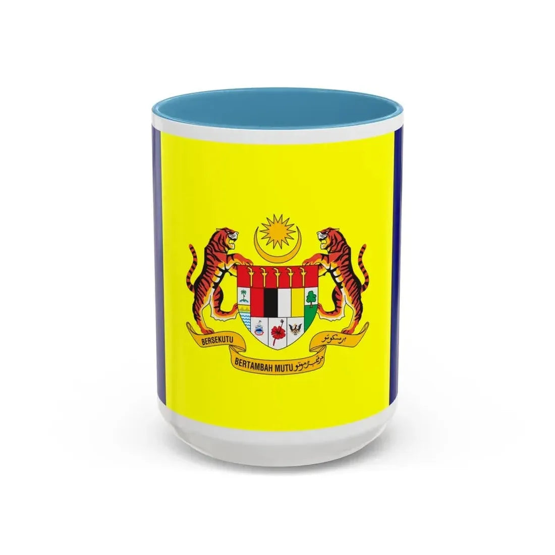 Flag of Putrajaya Malaysia - Accent Coffee Mug 15oz Light Blue - Go Mug Yourself