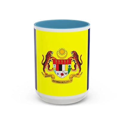 Flag of Putrajaya Malaysia - Accent Coffee Mug 15oz Light Blue - Go Mug Yourself