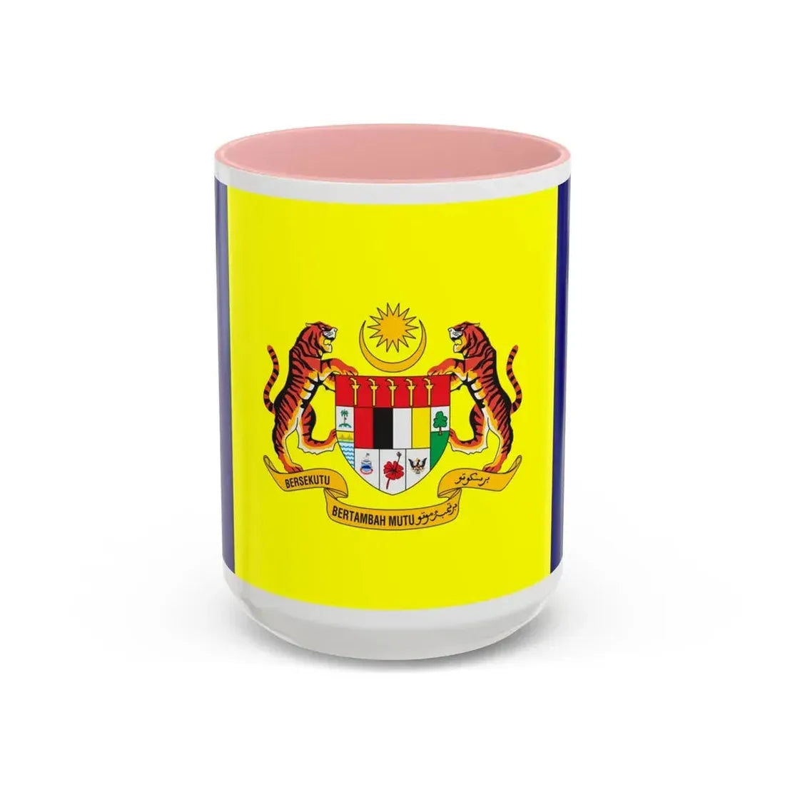 Flag of Putrajaya Malaysia - Accent Coffee Mug 15oz Pink - Go Mug Yourself