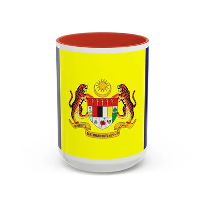 Flag of Putrajaya Malaysia - Accent Coffee Mug 15oz Red - Go Mug Yourself