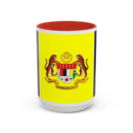 Flag of Putrajaya Malaysia - Accent Coffee Mug 15oz Red - Go Mug Yourself
