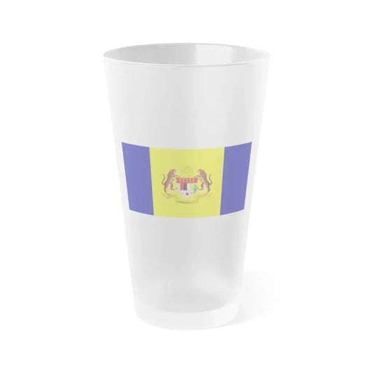 Flag of Putrajaya Malaysia - Frosted Pint Glass 16oz 16oz Frosted - Go Mug Yourself