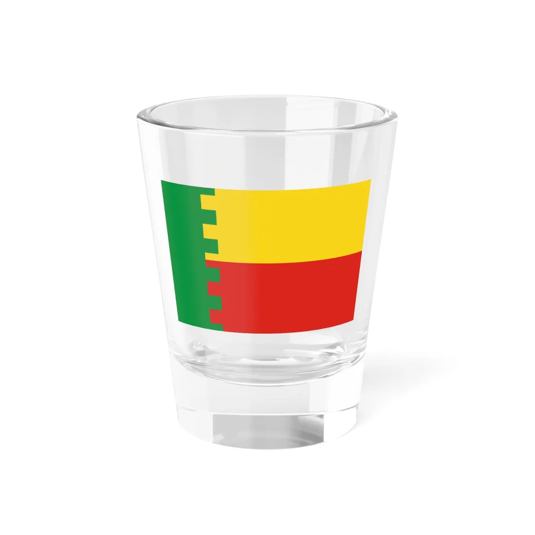 Flag of Pytalovsky rayon Pskov oblast (Russia) Shot Glass 1.5oz 1.5oz - Go Mug Yourself