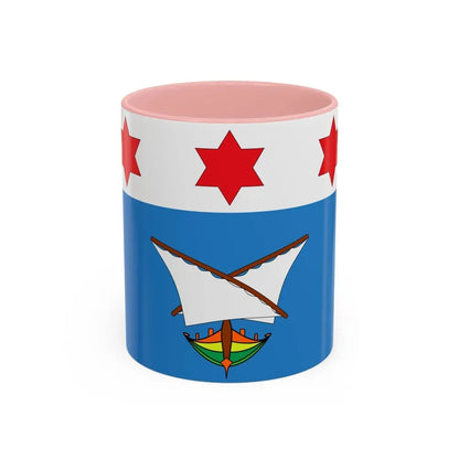 Flag of Qala Malta - Accent Coffee Mug 11oz Pink - Go Mug Yourself